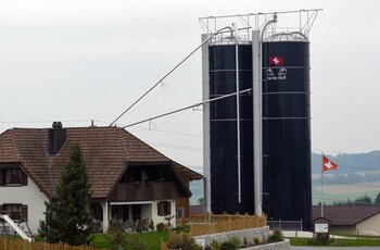 Elektrokettenzug auf Silo