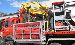 Leichtkransystem auf Feuerwehrwagen