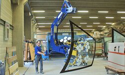 Vakuumhebegerät für gebogenes Glas