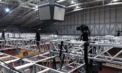 GIS Elektrokettenzüge tragen Traverse in Stadion