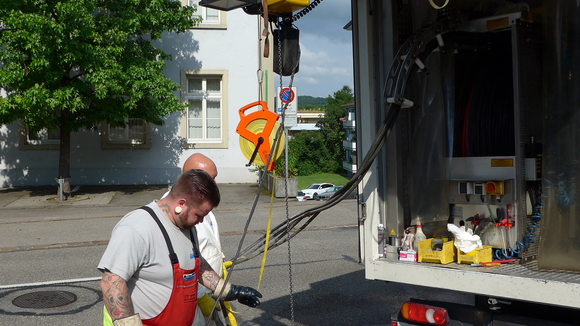Einphasen-Kettenzug in Lastwagen für Kanalreinigung