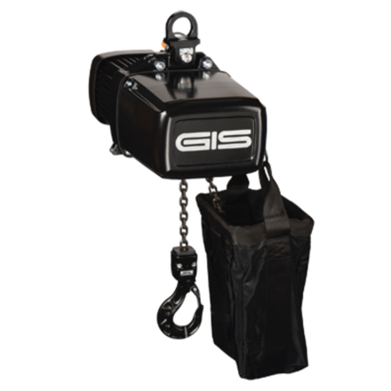 Kettenzug für szenische Darstellung mit Weg- und Lastmessung