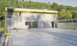 Ein GIS Kransystem stellt den Gütertransport in Abwasseraufbereitungsanlage sicher